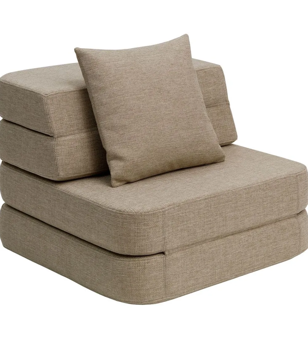 by KlipKlap Sofaer*Foldesofa - 3 Fold Single - 70 cm - Sand/Sand