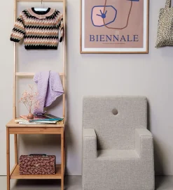 Stole-by KlipKlap Lænestol - Kids Chair XL - 63x49x42 cm - Beige w. Sa