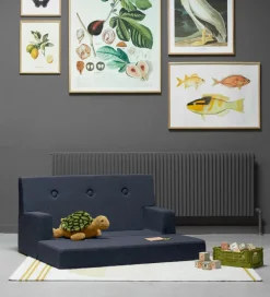 by KlipKlap Sofaer*Sofa - Kids Sofa - 100 cm - Dark Blue/Black