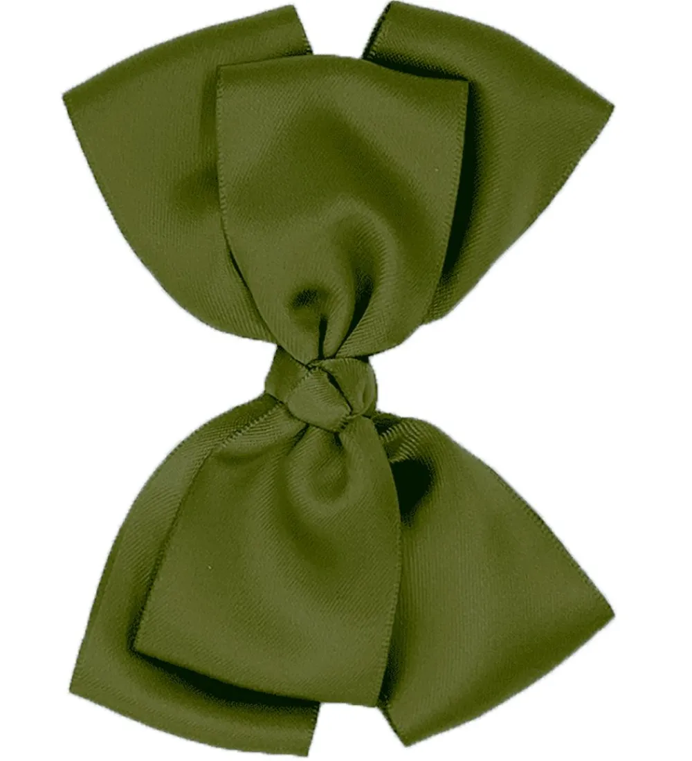 Hårbånd-By Stær Dåbsbånd m. Sløjfe - Satin - Double Bow - Moss