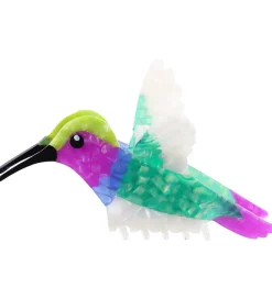 By Stær Hårspænder|Hårpynt*Hårklemme - Kolibri - 12x8 cm - Grøn/Lilla