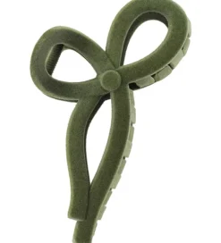 Hårspænder-By Stær Hårklemme - Merina Velour - 13 cm - Stor - Støvet Grøn