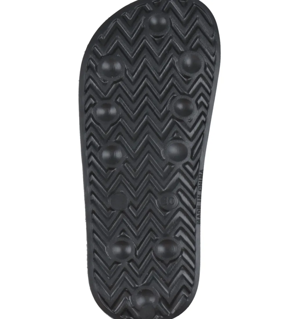 Calvin Klein Klipklappere*Badesandaler - Logo Print Pool Slide - Sort