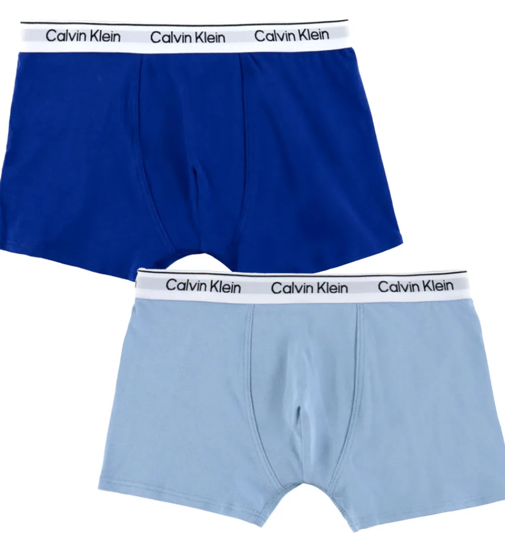 Undertøj-Calvin Klein Boxershorts - 2-pak - Faded Denim/Bold Blue