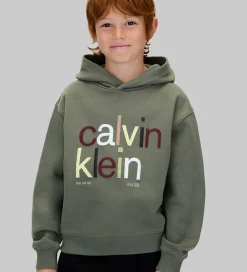 Calvin Klein Hættetrøjer*Hættetrøje - Color Logo - Thyme Green