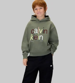 Calvin Klein Hættetrøjer*Hættetrøje - Color Logo - Thyme Green