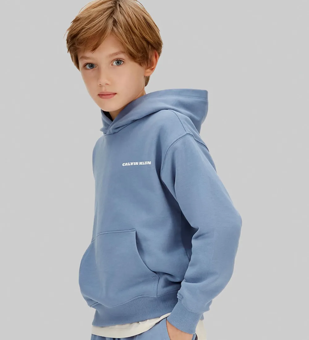 Calvin Klein Hættetrøjer*Hættetrøje - Relaxed - Satin Blue