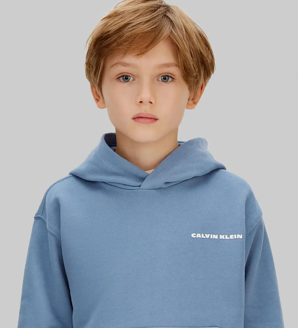 Calvin Klein Hættetrøjer*Hættetrøje - Relaxed - Satin Blue