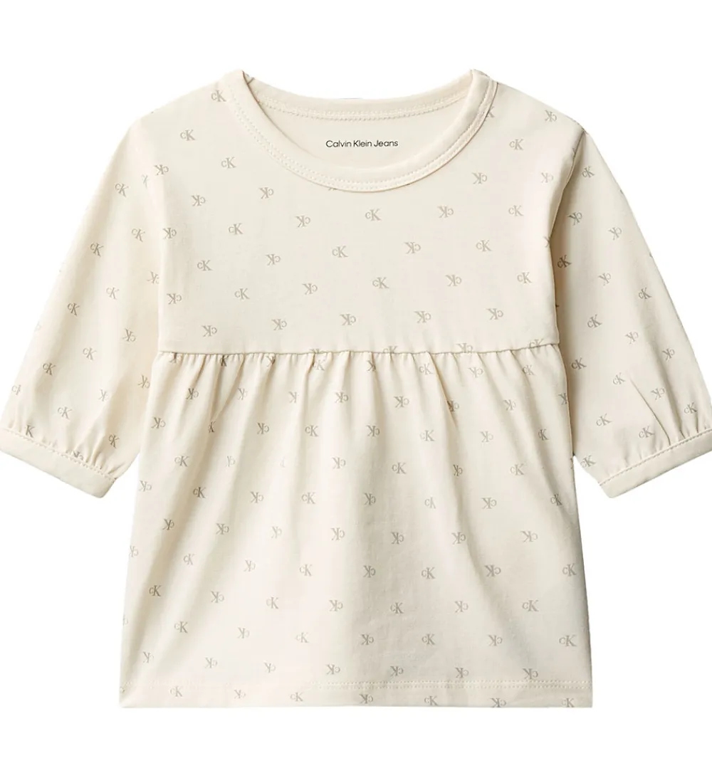 Kjoler-Calvin Klein Sæt - Kjole/Bloomers - Monologo White