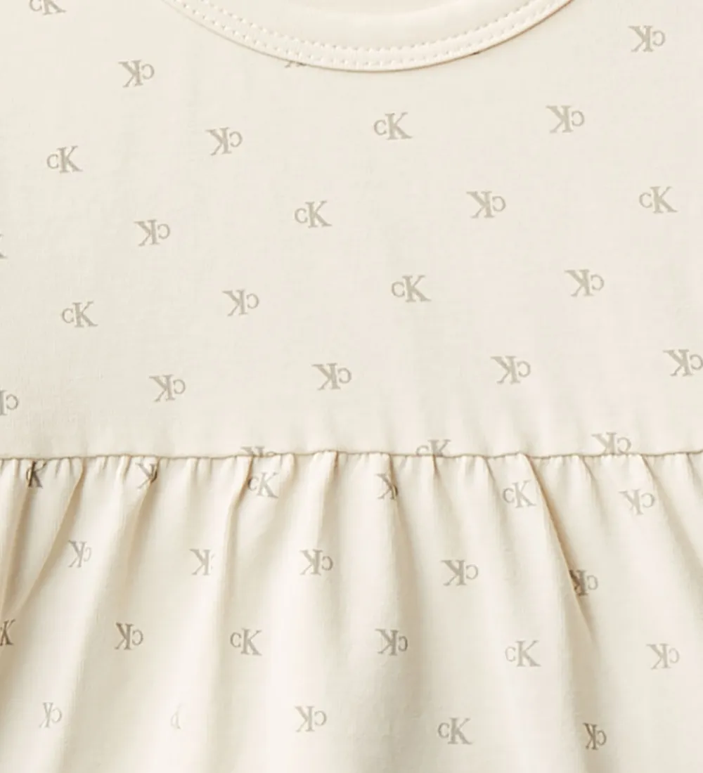 Kjoler-Calvin Klein Sæt - Kjole/Bloomers - Monologo White