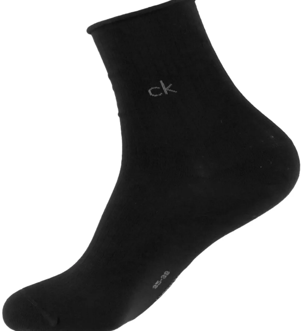 Strømper|Basis-Calvin Klein Strømper - 2-pak - Sort