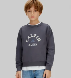 Sweatshirts-Calvin Klein Sweatshirt - Varsity - Coal Grey