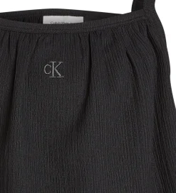 Calvin Klein Toppe*Top - Rib - Crinkle Strap - Ck Black
