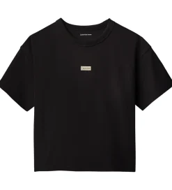 T-Shirts-Calvin Klein T-shirt - Folded Logo Label - CKBlack