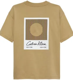 T-Shirts-Calvin Klein T-shirt - Polaroid - Sandy Beige