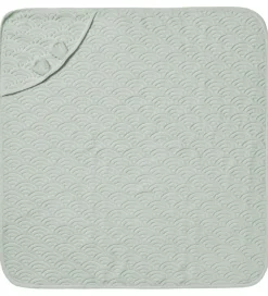 Cam Cam Babyhåndklæde- Og Poncho*Babyhåndklæde - 80x80 cm - Dusty Green m. Ører