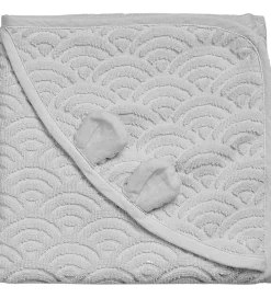 Cam Cam Babyhåndklæde- Og Poncho*Babyhåndklæde - 80x80 cm - Classic Grey m. Ører