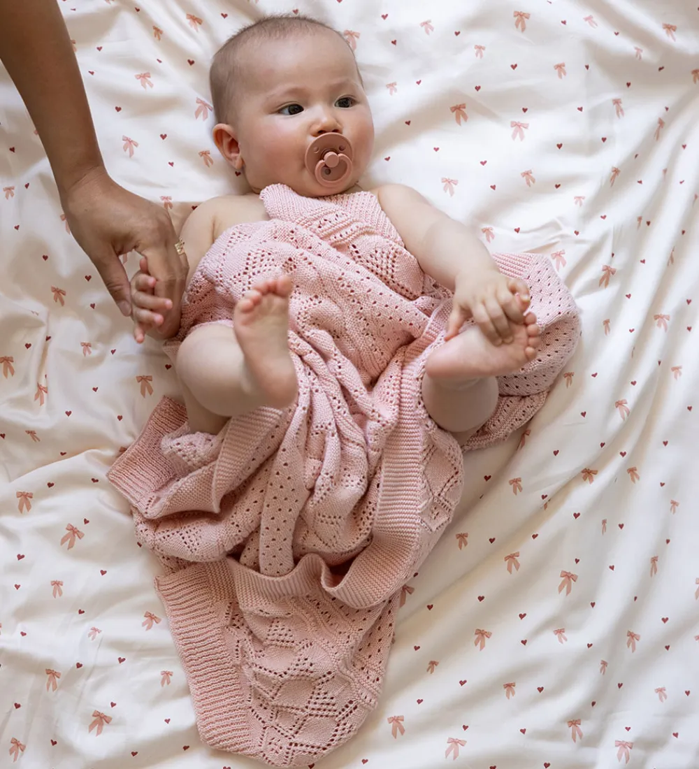 Cam Cam Tæpper|Børneværelset*Babytæppe - Strik - Pointelle - Sorbet
