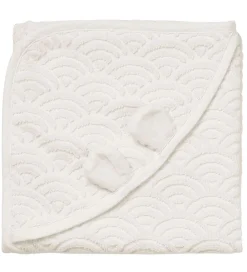 Cam Cam Babyhåndklæde- Og Poncho*Badeslag - 80x80 - Off-White m. Ører
