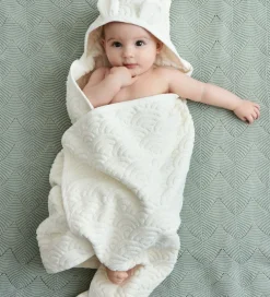 Cam Cam Babyhåndklæde- Og Poncho*Badeslag - 80x80 - Off-White m. Ører
