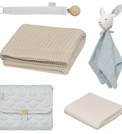 Tæpper|Sutteklude Og Nusseklude-Cam Cam Gaveæske - Babyshower - Classic Stripes Blue