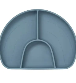 Cam Cam Tallerkener*Tallerken - Silikone - 3 Rum - Rainbow - Midnight Blue