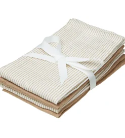 Vaskeklude-Cam Cam Vaskeklude - 4-pak - Classic Stripes Camel/Camel