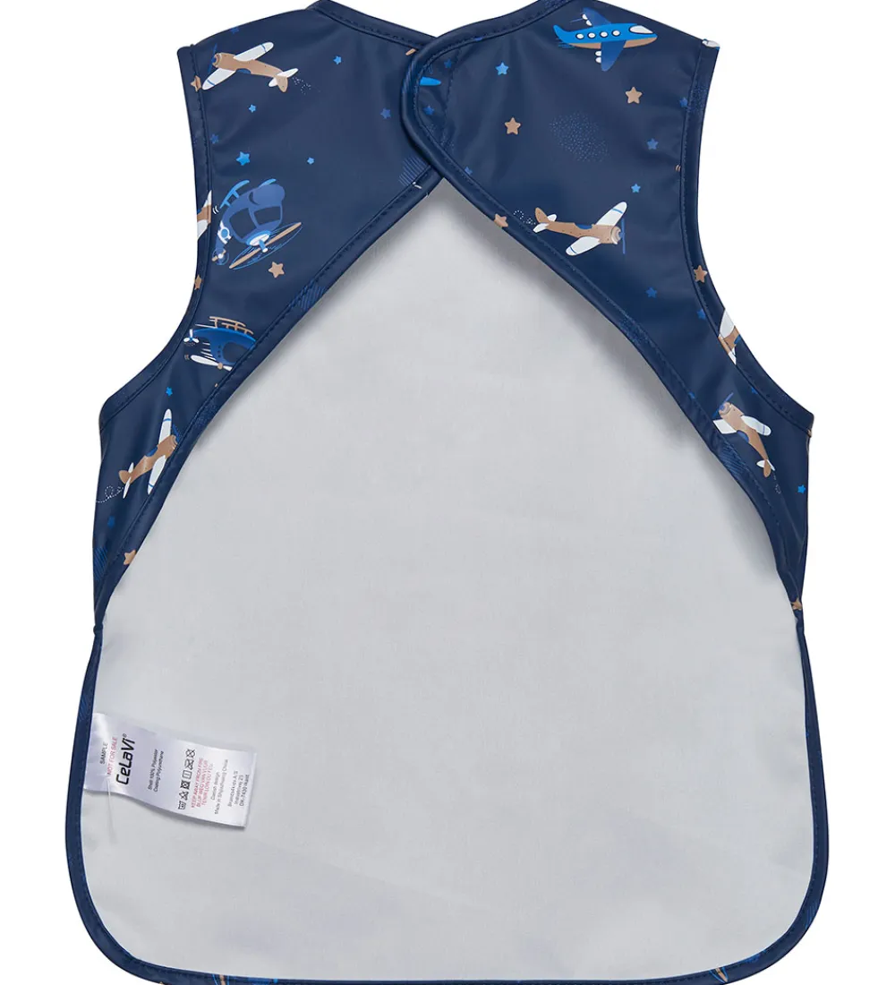 Forklæder-CeLaVi Forklæde - PU - Pageant Blue m. Helikoptere
