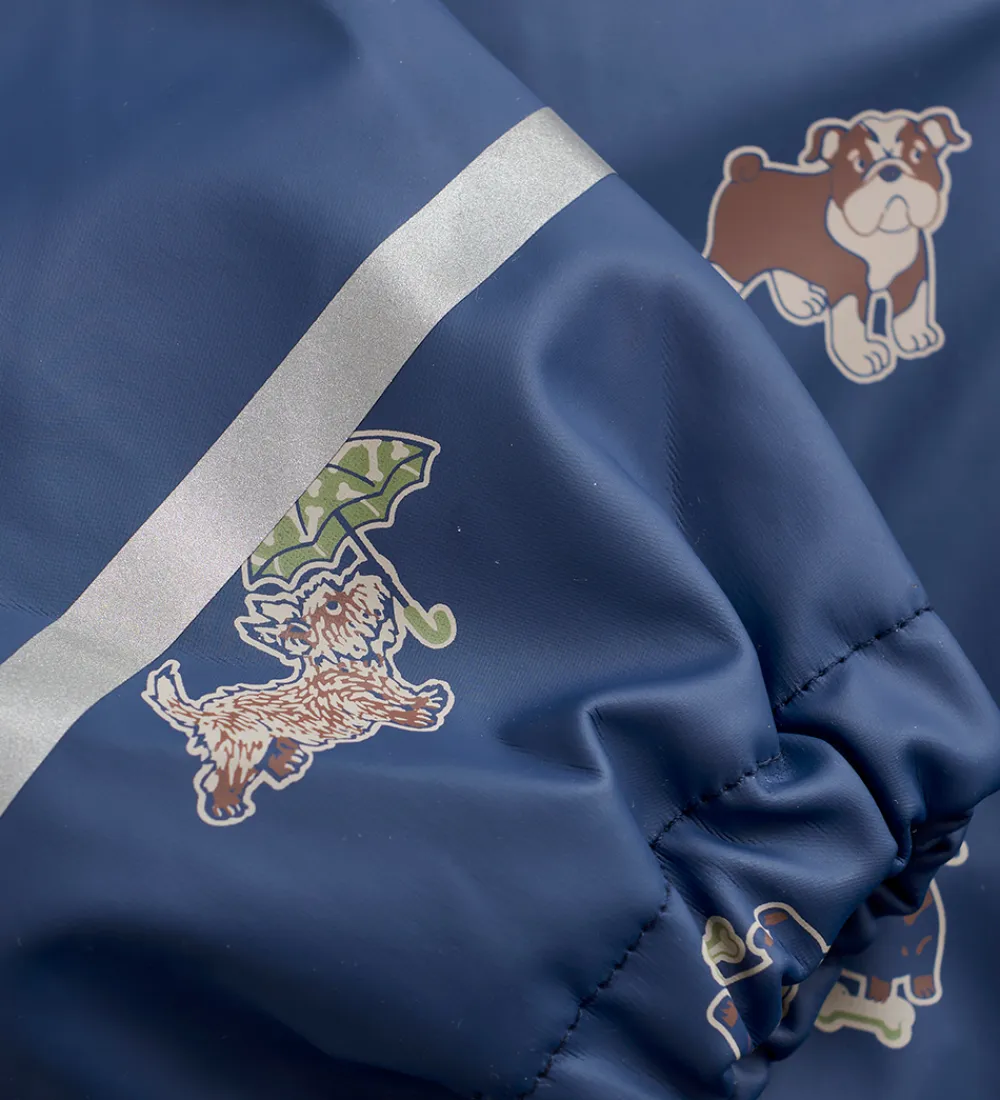 Regntøj-CeLaVi Regndragt m. Fleece - PU - Oceania m. Print
