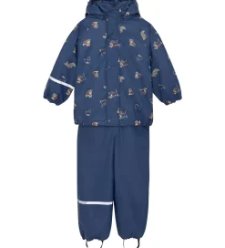 Regntøj-CeLaVi Regntøj m. Seler/Fleece - Recycle PU - Oceania m. Print