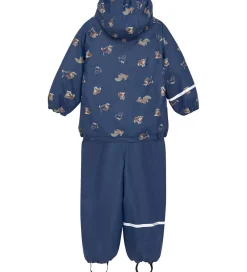 Regntøj-CeLaVi Regntøj m. Seler/Fleece - Recycle PU - Oceania m. Print
