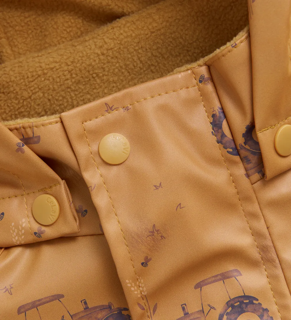 CeLaVi Regntøj*Regntøj m. Seler/Fleece - Recycle PU - Apple Cinnamon m.