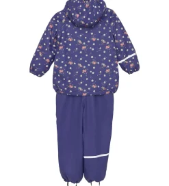 CeLaVi Regntøj*Regntøj m. Seler/Fleece - Recycle PU - Skipper Blue m. Pr