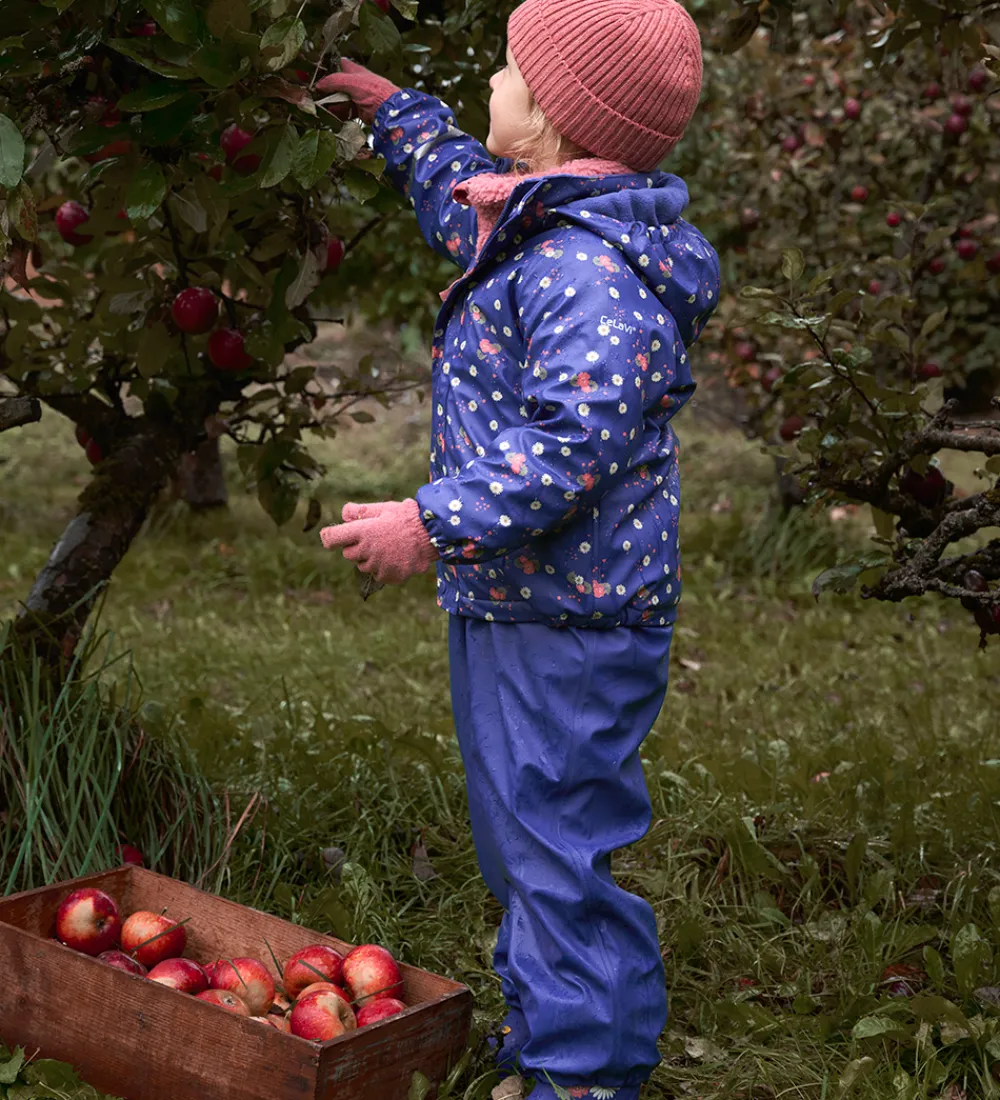 CeLaVi Regntøj*Regntøj m. Seler/Fleece - Recycle PU - Skipper Blue m. Pr