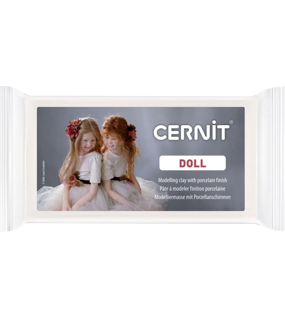 Modellervoks-Cernit Polymer Ler - Doll - 500g - Hvid