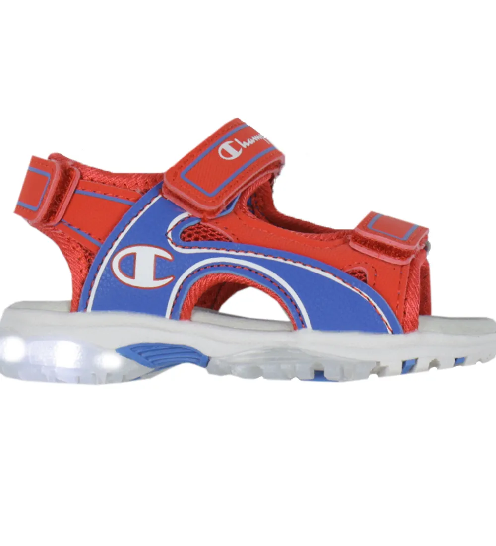 Blinkesko-Champion Sandaler m. Lys - Wave B TD - Blå/Rød