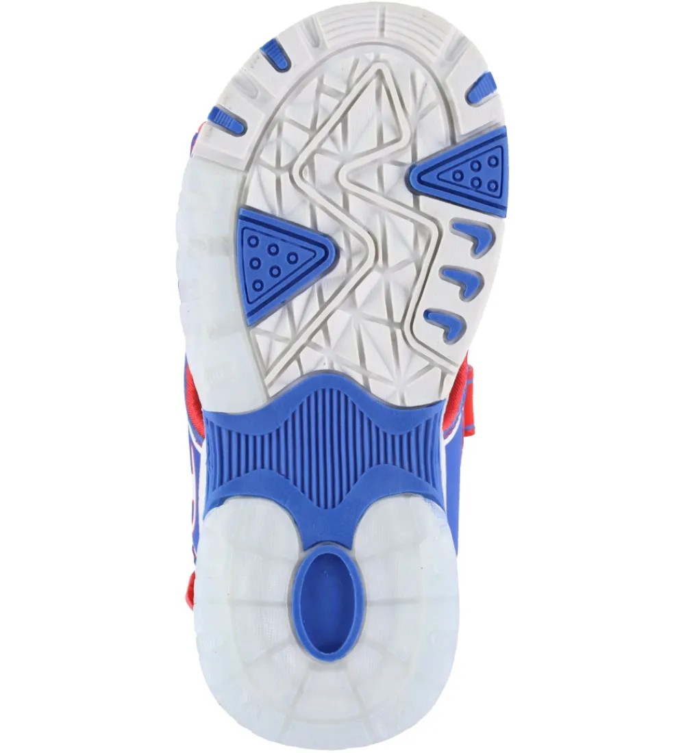 Champion Blinkesko*Sandaler m. Lys - Wave B PS - Blå/Rød