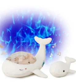 Natlamper|Lamper-Cloud-B Natlampe m. Lyd - Tranquil Whale m. Unge - 30x28x13 cm -