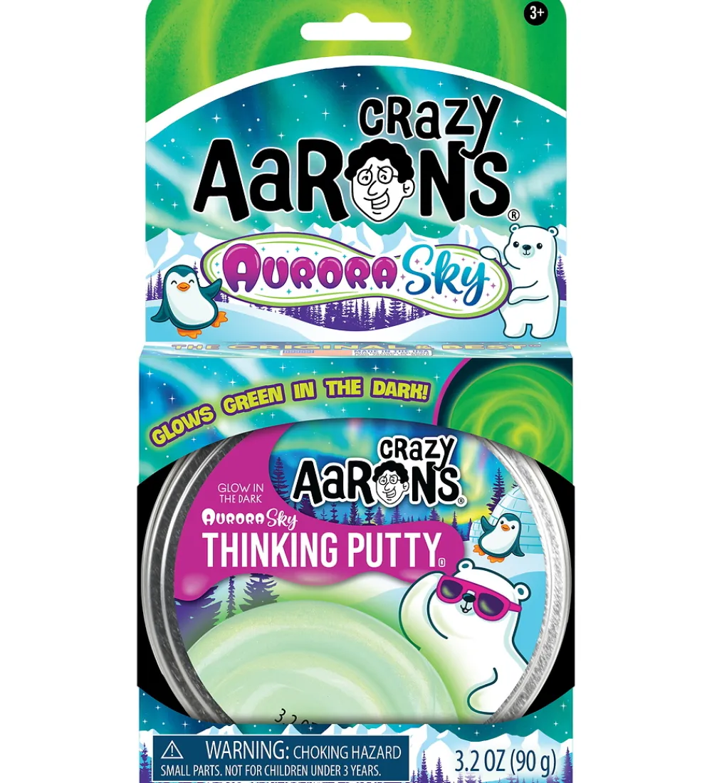 Slim|Kreativ Leg-Crazy Aarons Putty - 90g - Aurora Sky - Glow In The Dark