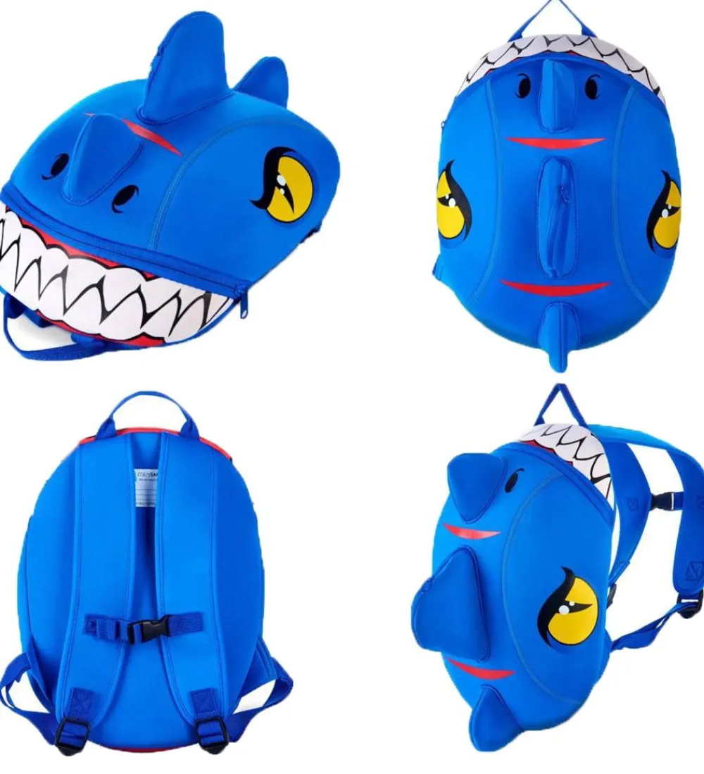 Børnehavetasker-Crazy Safety Børnehavetaske - Dragon - Blå