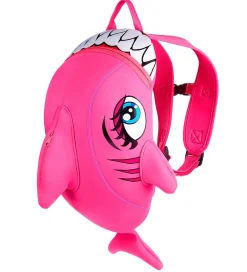 Børnehavetasker-Crazy Safety Børnehavetaske - Shark - Pink
