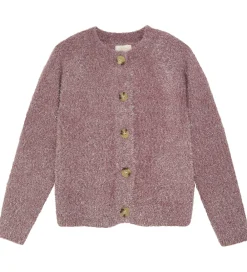 Striktrøjer-Creamie Cardigan - Strik - Glitter - Crushed Berry