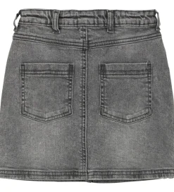 Nederdele-Creamie Nederdel - Light Grey Denim