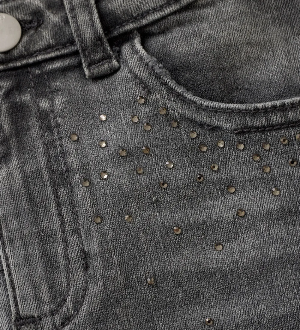 Nederdele-Creamie Nederdel - Light Grey Denim