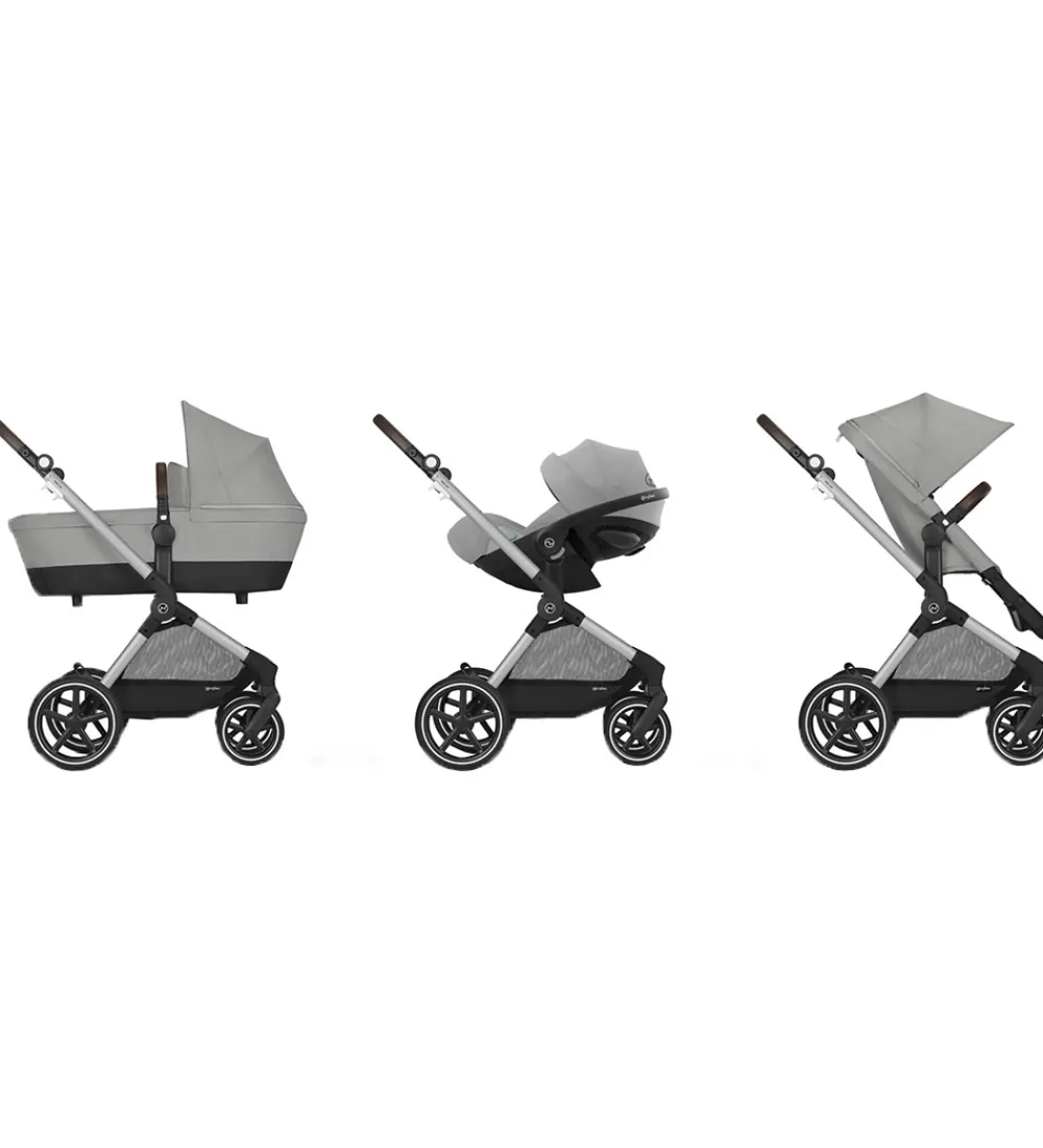 Klapvogne|Barnevognsudstyr-Cybex Klapvogn/Barnevogn - Eos Lux - 2-i-1 - Stone Grey