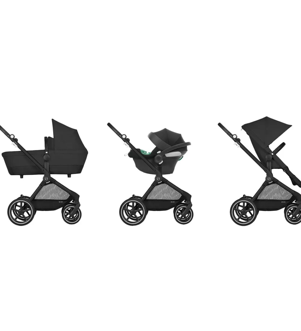 Cybex Klapvogne*Klapvogn/Barnevogn - Eos Lux - 2-i-1 - Moon Black