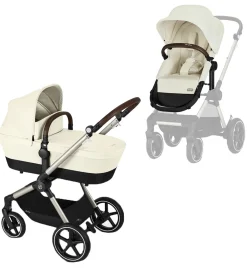 Klapvogne-Cybex Klapvogn/Barnevogn - Eos Lux - 2-i-1 - Seashell Beige