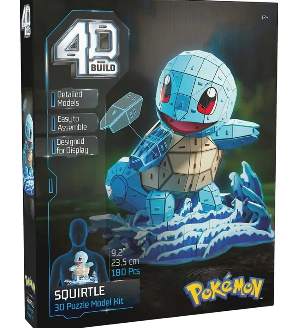 4D Puzzles Puslespil*3D Puslespil - Pokémon 25,6 cm - Squirtle