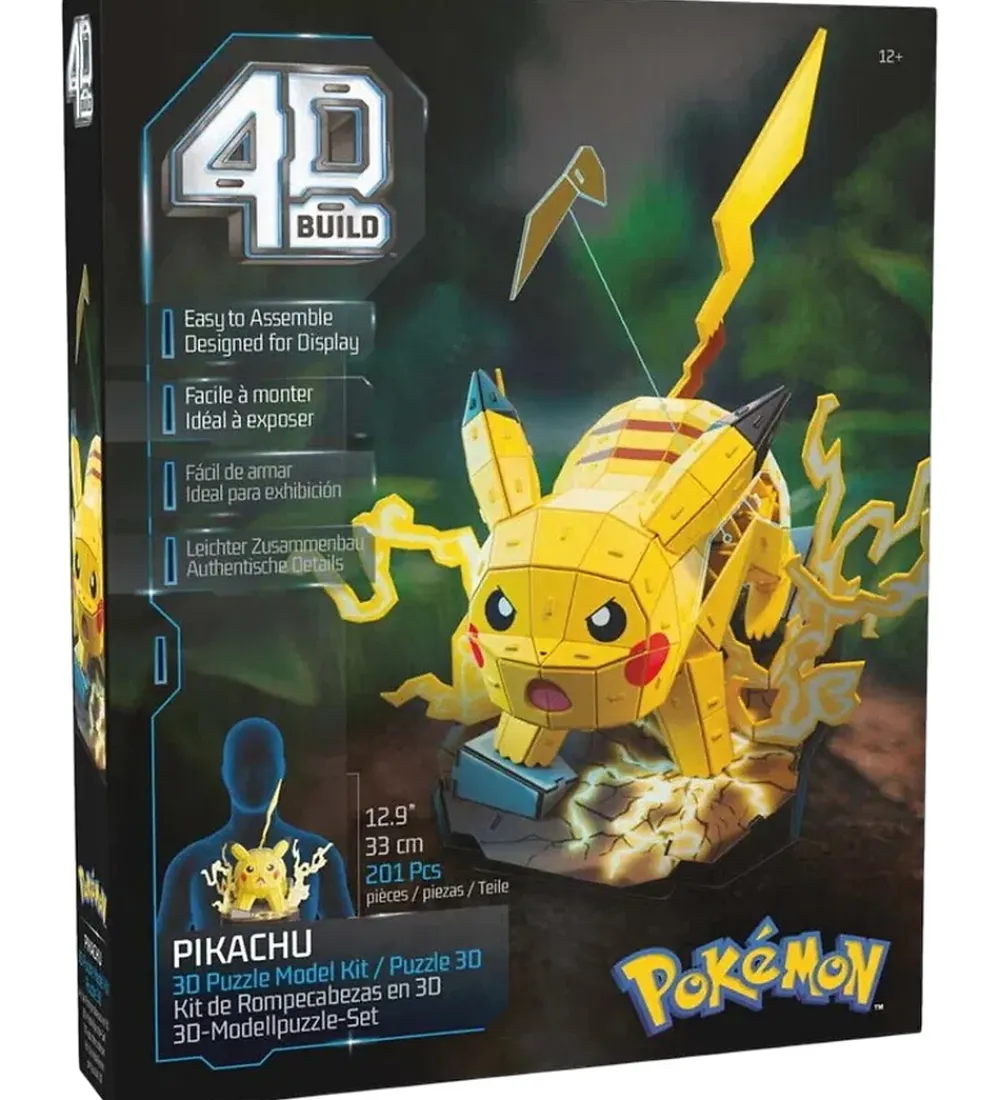 4D Puzzles Puslespil*Puslespil - Pokemon 29,5 cm - Pikachu