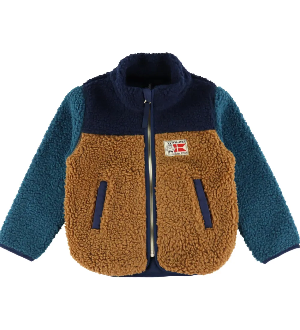 Fleece-Danefæ Fleecejakke - Danodder - Caramel/Navy/Slate